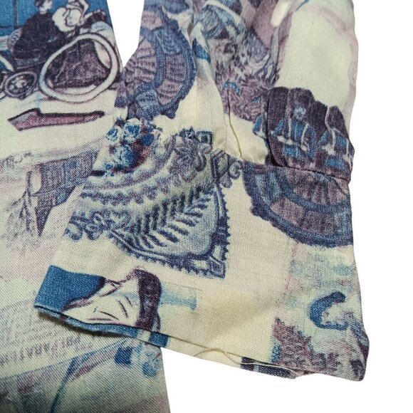 sz 8-10 True Vtg 70s Girls Collared Boho Hippy Photo graphic 20s theme SHIRT - Picture 5 of 8